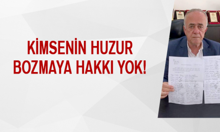 Başkan Şimşek; Huzur Bozmaya Hakları Yok!