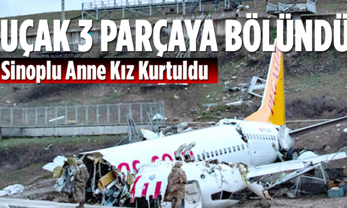 Uçak 3 Parçaya Bölündü