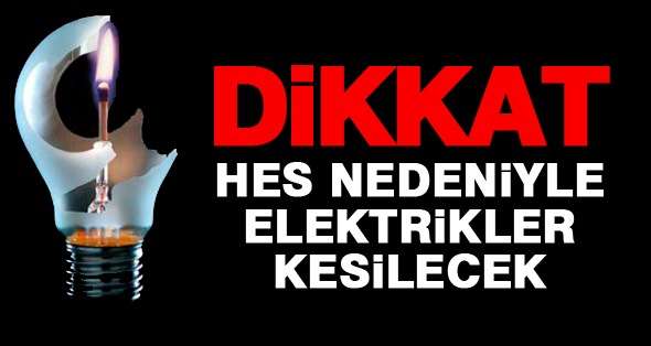 Ayancık, Türkeli ve Tüm Köylerde Elektrikler Kesilecek 20 Aralık