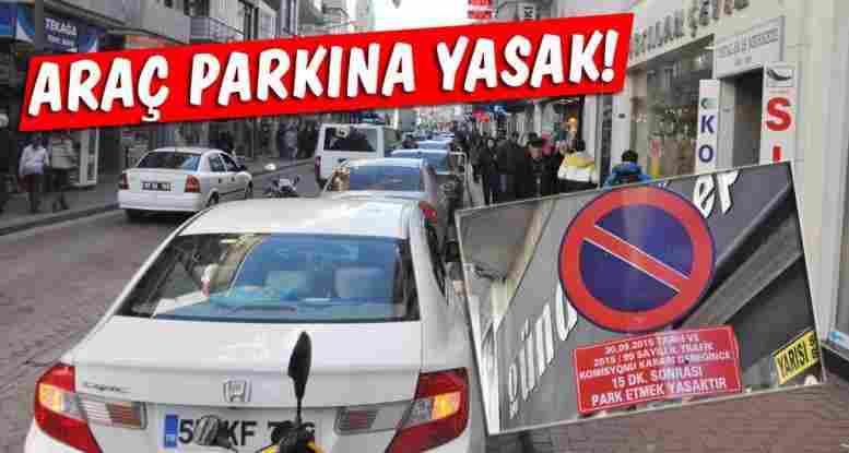 Sinop Sakarya Caddesinde Park Yasaklandı