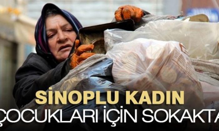 Sinoplu Kadın Çocuklarını Kurtarmak İçin Kağıt Topluyor