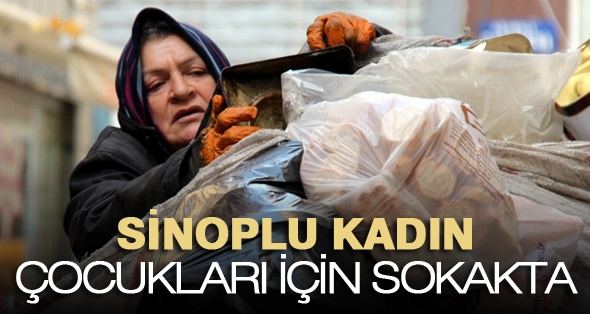 Sinoplu Kadın Çocuklarını Kurtarmak İçin Kağıt Topluyor