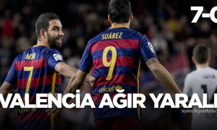 Valencia dağaldı, Barca 7 attı! Arda Turan’dan asist..
