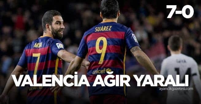 Valencia dağaldı, Barca 7 attı! Arda Turan’dan asist..