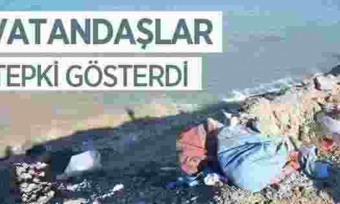 Deniz Kenarına Dökülen Çöplere Vatandaşlardan Tepki