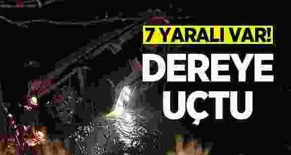 Gerze’de Otomobil 25 Metreden Dereye Uçtu! 7 Kişi Ölümden Döndü