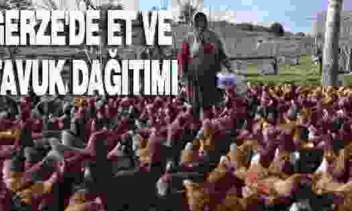 Gerze’de Et ve Tavuk Dağıtımı