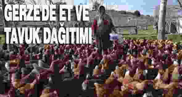 Gerze’de Et ve Tavuk Dağıtımı