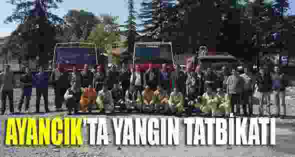 Ayancık’ta Yangın Tatbikatı