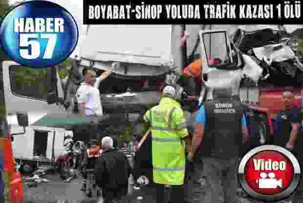 Boyabat-Sinop Yoluda Trafik Kazası 1 Ölü
