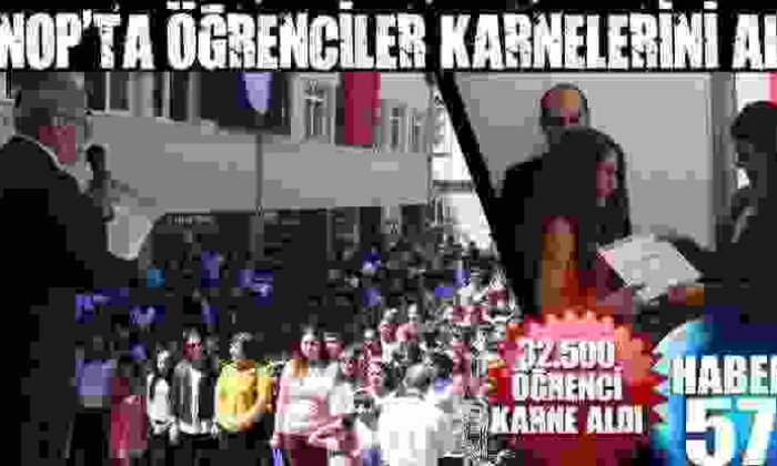 Sinop’Ta Öğrenciler Karnelerini Aldı
