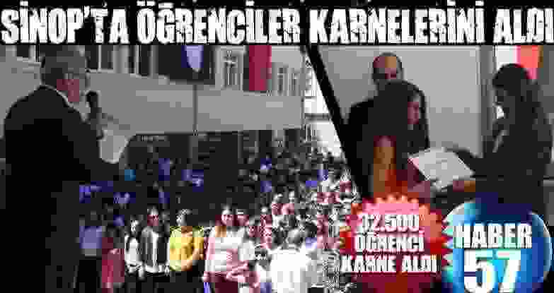 Sinop’Ta Öğrenciler Karnelerini Aldı