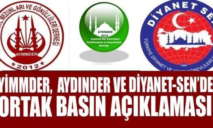 Ayimmder, Aydınder ve Diyanet-Sen’den basın açıklaması