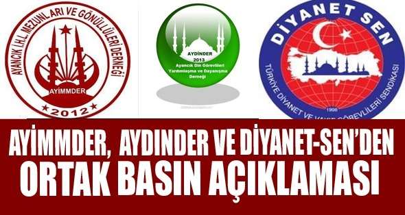 Ayimmder, Aydınder ve Diyanet-Sen’den basın açıklaması