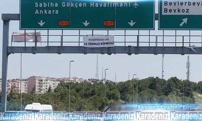 Panolara ‘Şehitler Köprüsü’ yazıldı