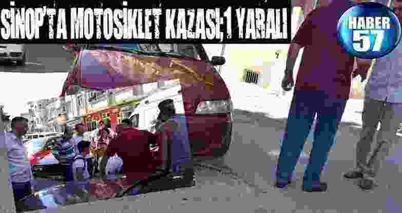 Sinop’Ta Motosiklet Kazası;1 Yaralı