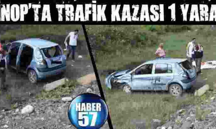 Sinop’Ta Trafik Kazası 1 Yaralı