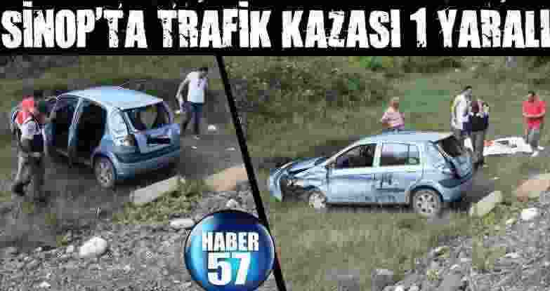 Sinop’Ta Trafik Kazası 1 Yaralı