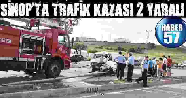 Sinop’Ta Trafik Kazası 2 Yaralı