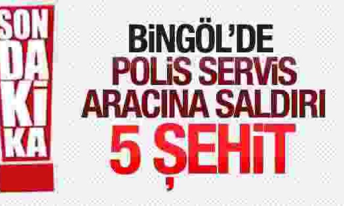 Bingöl’de Polis Aracı’na Hain Saldırı: Patlamada: 5 Şehit, 6 Yaralı