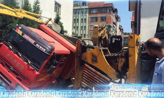 Kanalizasyon çalışmasında toprak kaydı