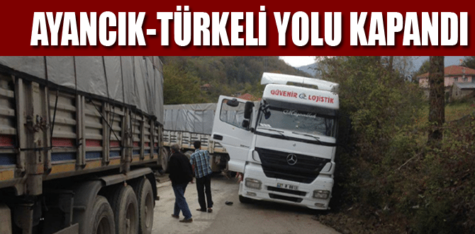 Ayancık-Türkeli yolunda Kaza