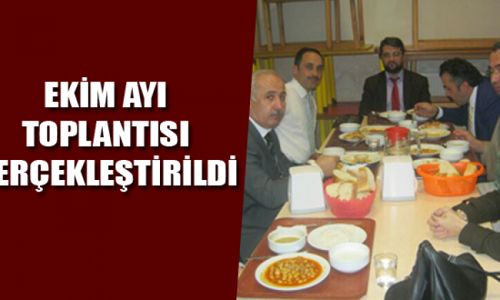 Ekim Ayı Toplantısı Gerçekleştirildi