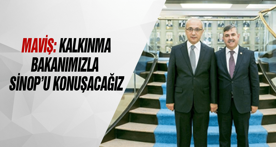 Maviş: Kalkınma Bakanımızla Sinop’u Konuşacağız