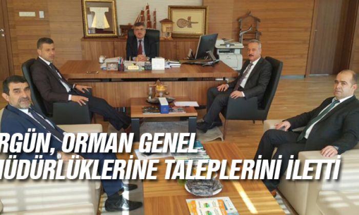 Ergün, Orman Genel Müdürlüklerine Taleplerini İletti