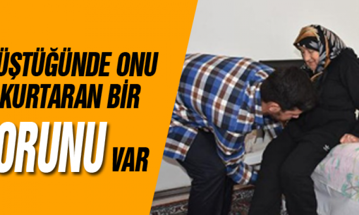 Düştüğünde onu kurtaran bir torunu var