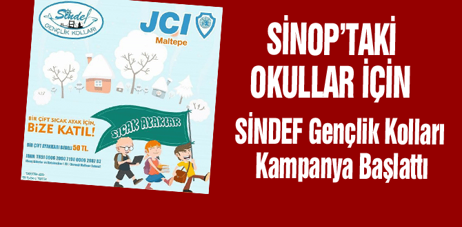 Sinop’taki okullar için SİNDEF Gençlik Kolları kampanya başlattı