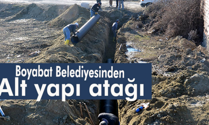 Boyabat Belediyesi alt yapı çalışmaları devam ediyor