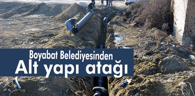 Boyabat Belediyesi alt yapı çalışmaları devam ediyor