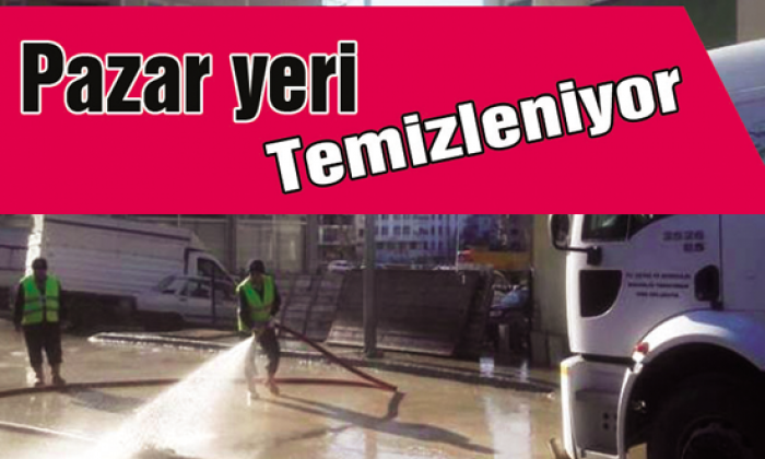Pazar yeri temizleniyor