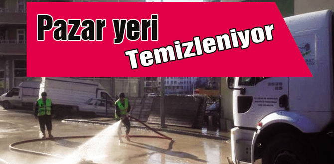 Pazar yeri temizleniyor