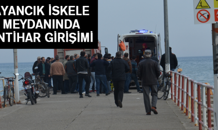 Ayancık İskele meydanında intihar girişimi