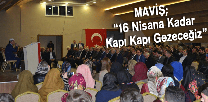 Maviş; “16 Nisana Kadar Kapı Kapı Gezeceğiz”