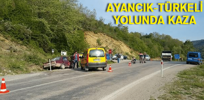 Ayancık-Türkeli yolunda kaza