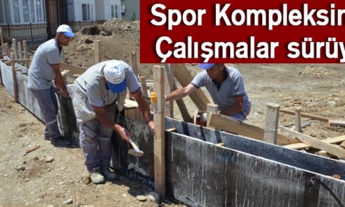 Spor Kompleksinde Çalışmalar sürüyor