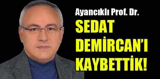 Ayancıklı Prof. Dr. Sedat Demircan Hayatını Kaybetti