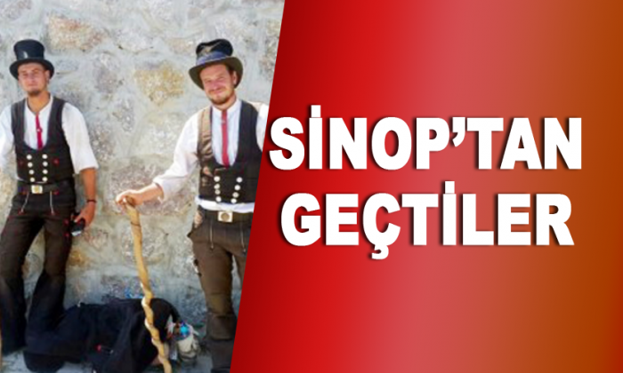 Bastonlu Alman gezginler Sinop’tan geçti