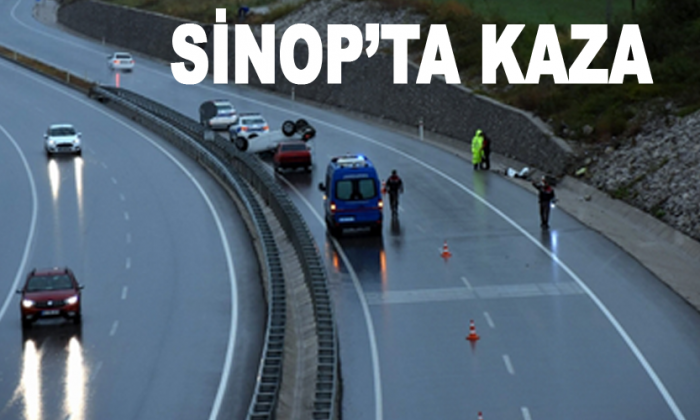 Kontrolden çıkan araç takla attı