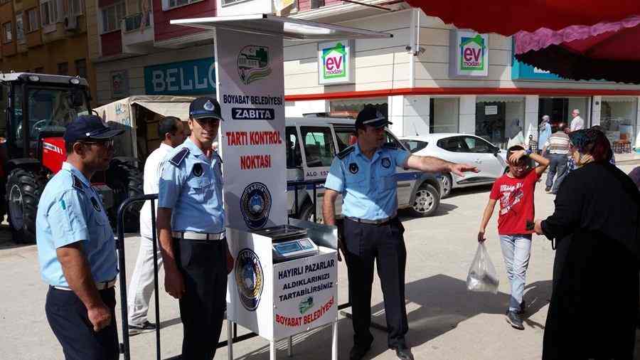 Boyabat Belediyesi'nden "Hassas terazi kontrol noktası"