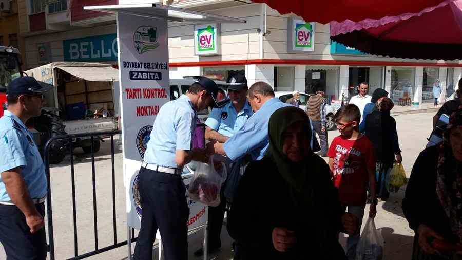 Boyabat Belediyesi'nden "Hassas terazi kontrol noktası"