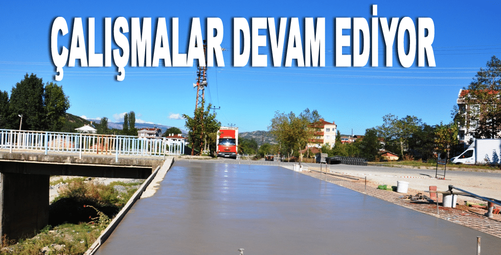 Kolazçayı bisiklet ve yürüyüş yolunda çalışmalar devam ediyor