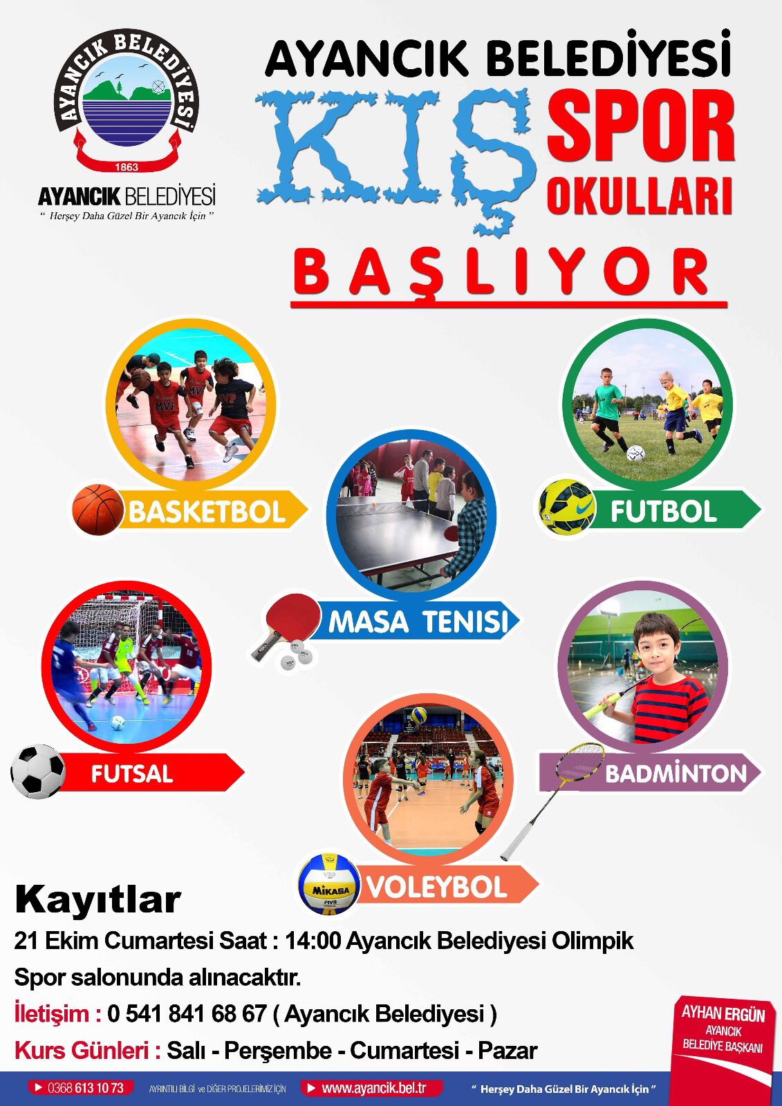 Ayancık Belediyesi Kış Spor Okulu Başlıyor