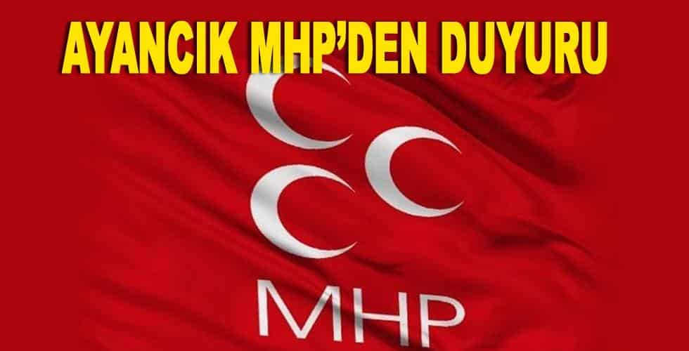 Ayancık MHP’den Duyuru