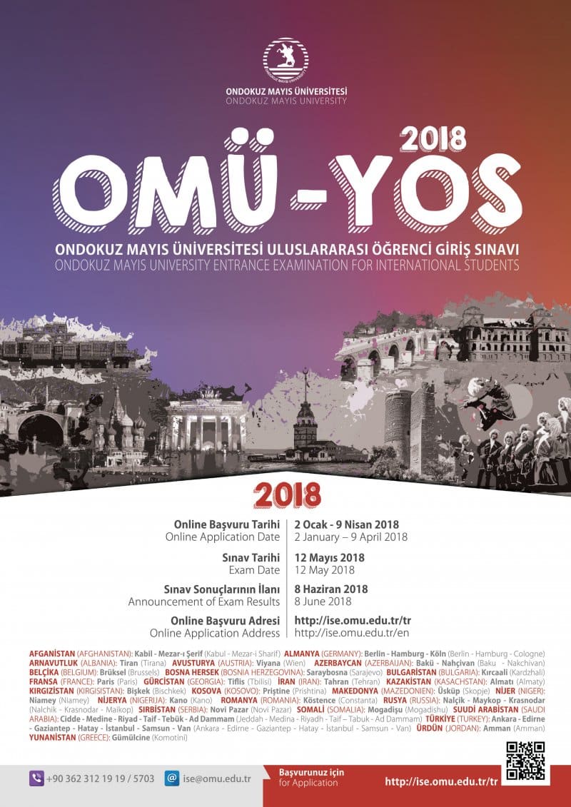 OMÜ YÖS 2018 Online Başvuruları Başladı