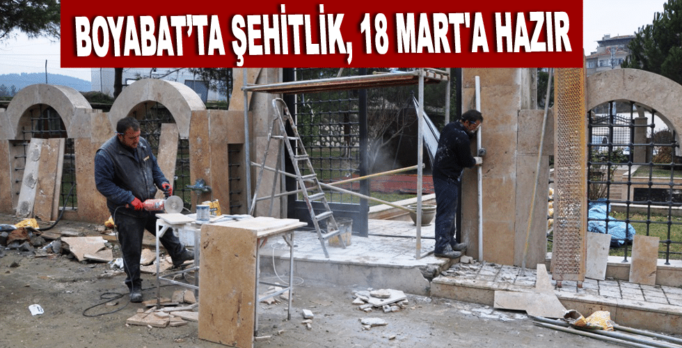 Boyabat’ta Şehitlik, 18 Mart’a hazır