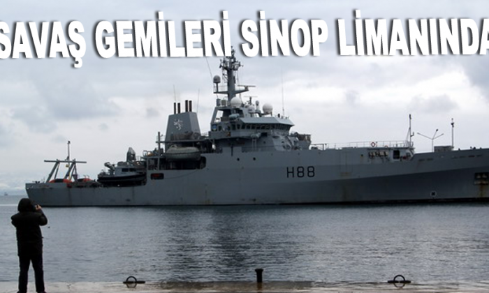 3 ülkeye ait savaş gemileri Sinop Limanında